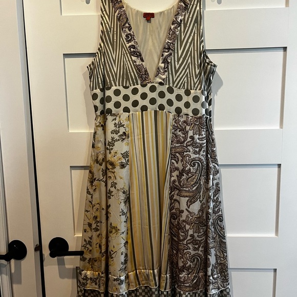 Chan Luu x Anthropologie Silk Mixed Print Dress - Picture 6 of 11